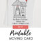 Moving Announcement, New Home, Moving, Change Of Address In Moving Home Cards Template