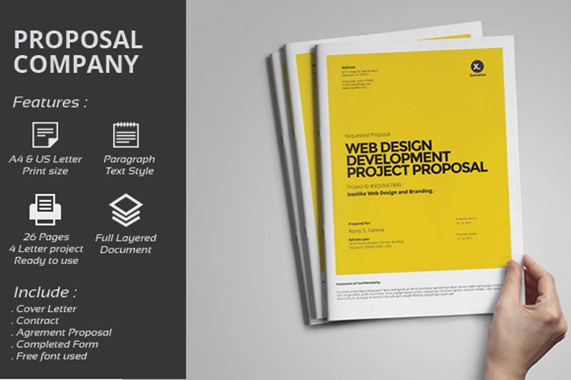 Ms Word Project Proposal Brochure Template | Web Design Intended For Free Business Proposal Template Ms Word