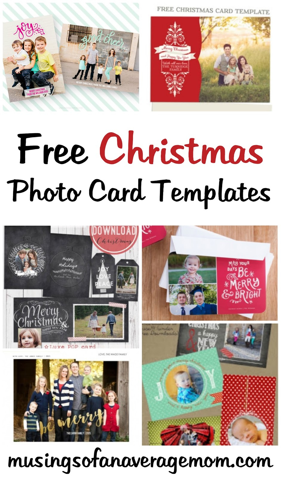 Musings Of An Average Mom: Free Photo Christmas Card Templates For Free Christmas Card Templates For Photographers