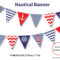Nautical Banner, Printable Banner, Nautical, Diy Party, Navy in Nautical Banner Template