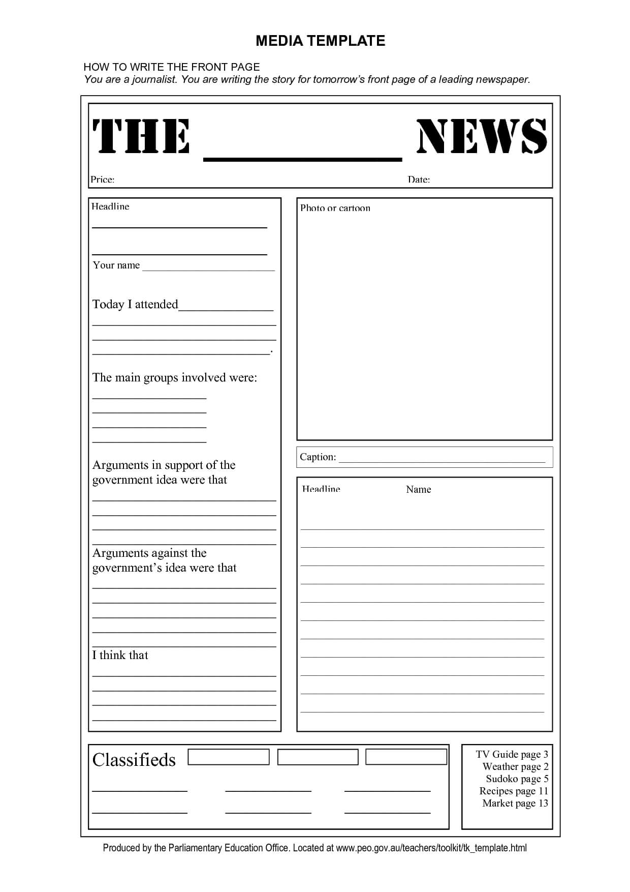 Newspaper Report Template Word – Zimer.bwong.co Intended For Report Writing Template Ks1