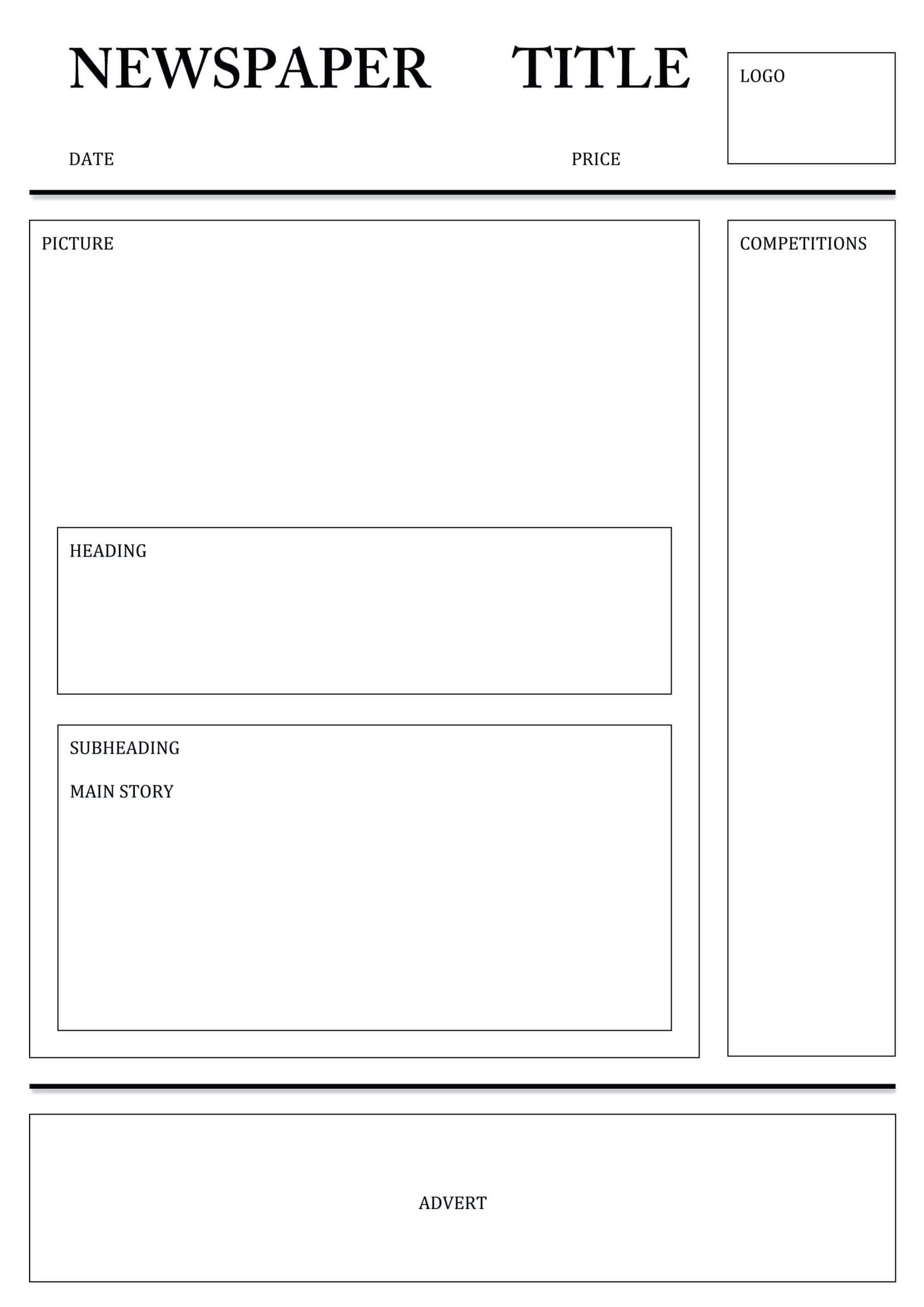Newspaper Template For Word Pdf Excel | Templates Printable Intended For Blank Newspaper Template For Word