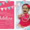Nice Unique Ideas For First Birthday Party Invitations Throughout First Birthday Invitation Card Template