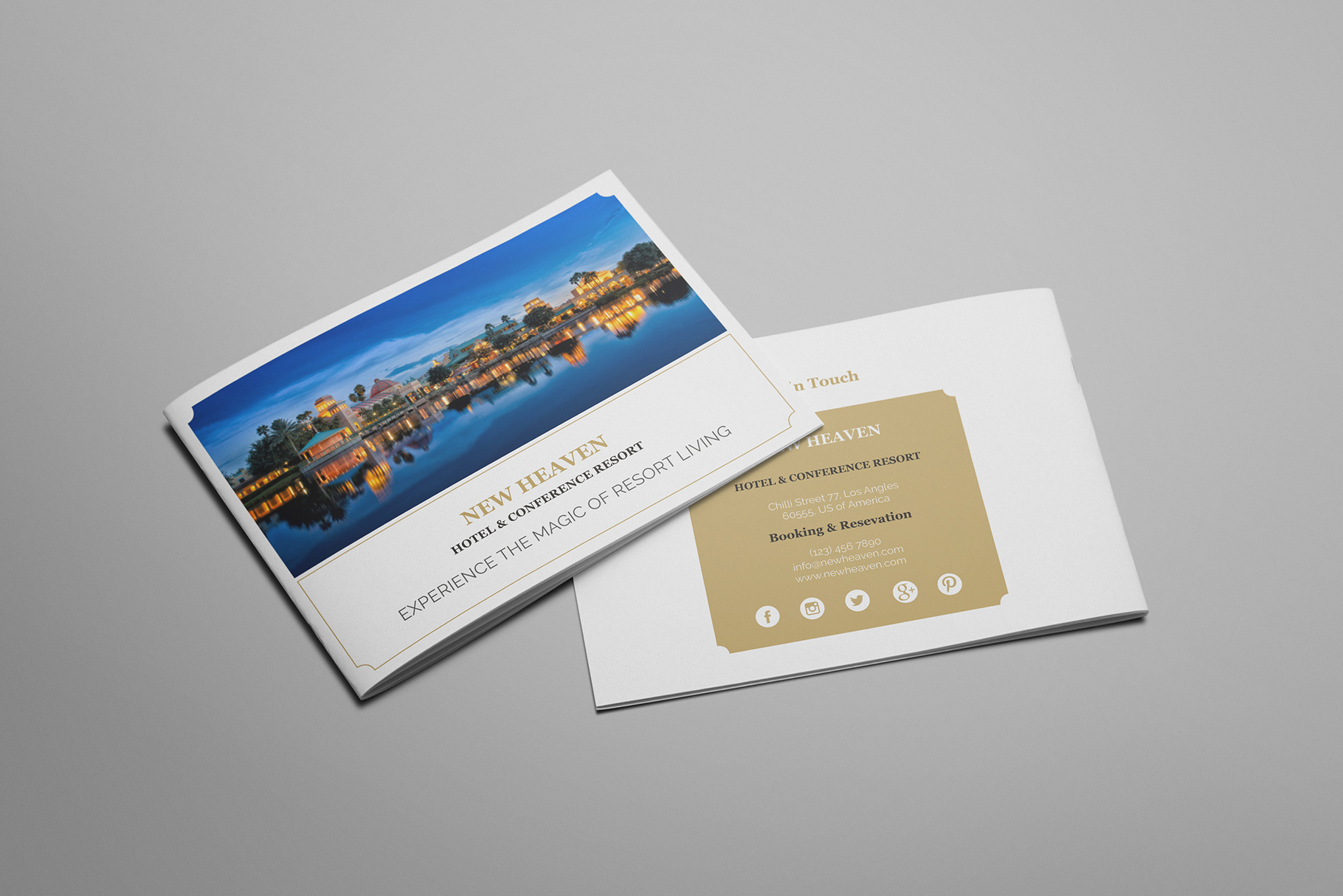 Nixie – A5 Hotel Brochure Template In Hotel Brochure Design Templates