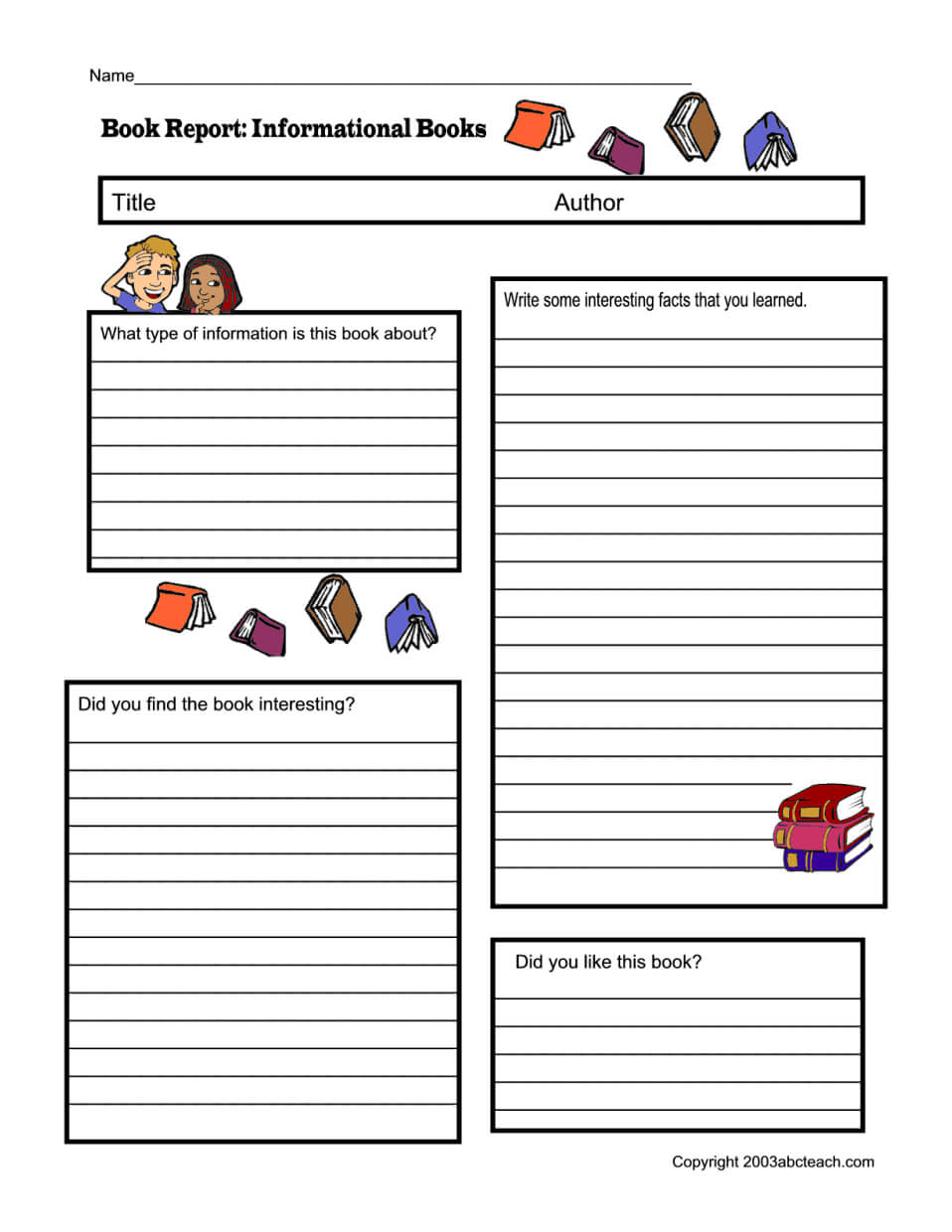 Non Fiction Book Report Form.pdf | Book Report Templates Throughout Nonfiction Book Report Template