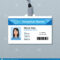 Nurse Id Card. Medical Identity Badge Template Stock Vector With Hospital Id Card Template
