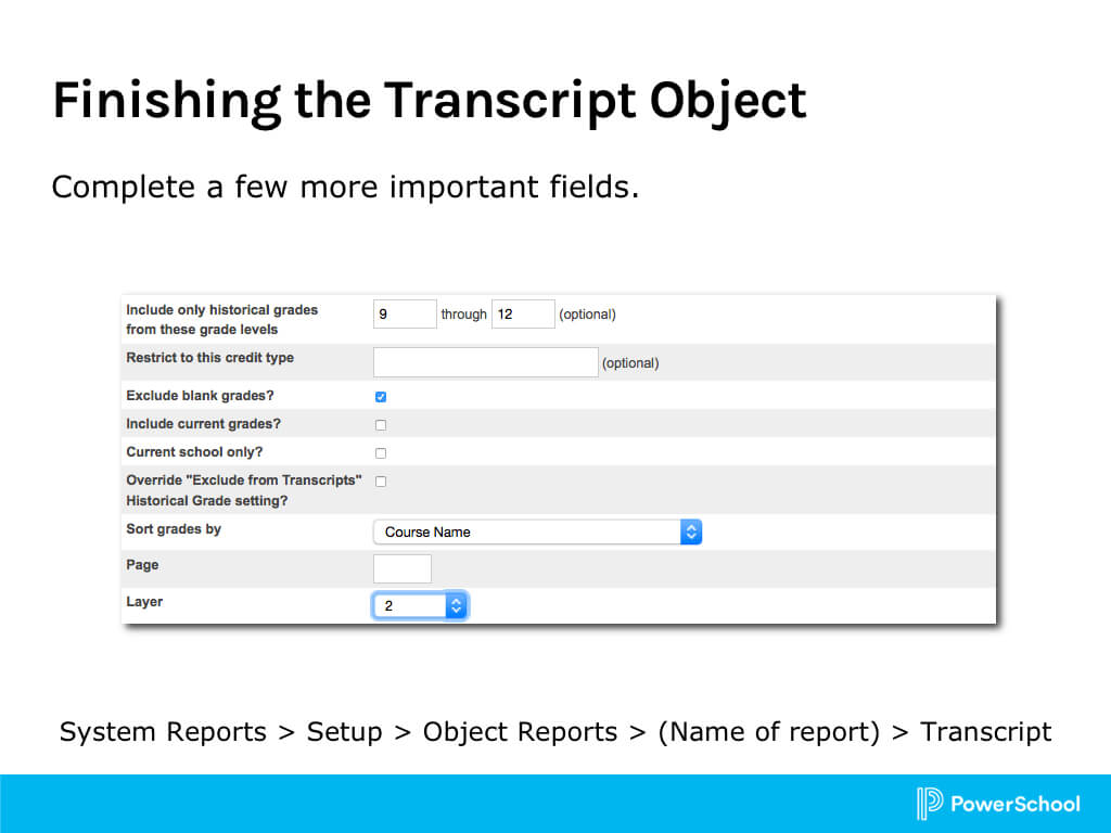 Object Reports 3: Report Cards And Transcripts Intended For Powerschool Reports Templates