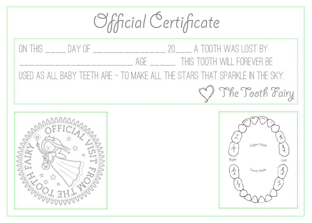 Official "tooth Fairy" Certificate :) | Tooth Fairy, Tooth Within Free Tooth Fairy Certificate Template