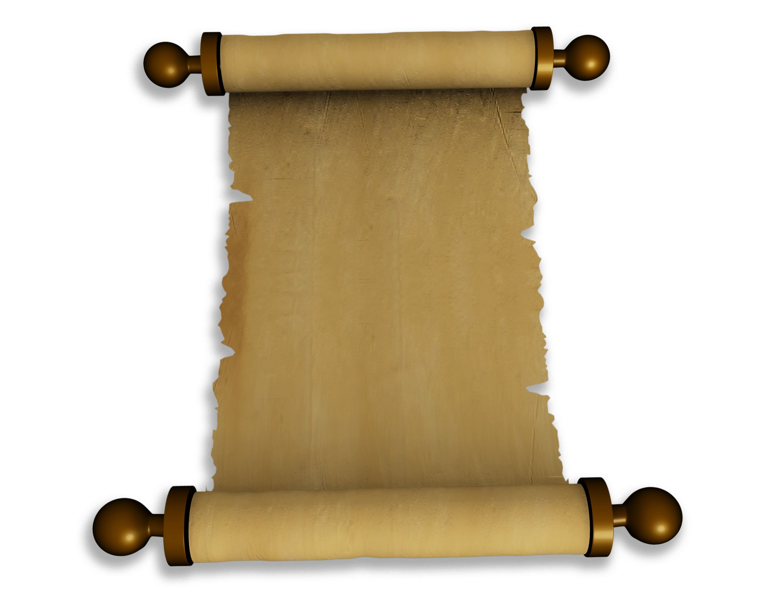 Old Brown Scroll Paper On White Background Stock Photo Within Scroll Paper Template Word