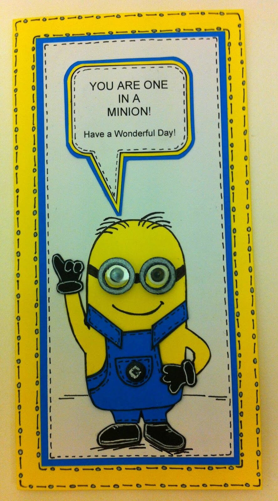 One In A Minion Card Tutorial With Free Template | Birthday For Minion Card Template