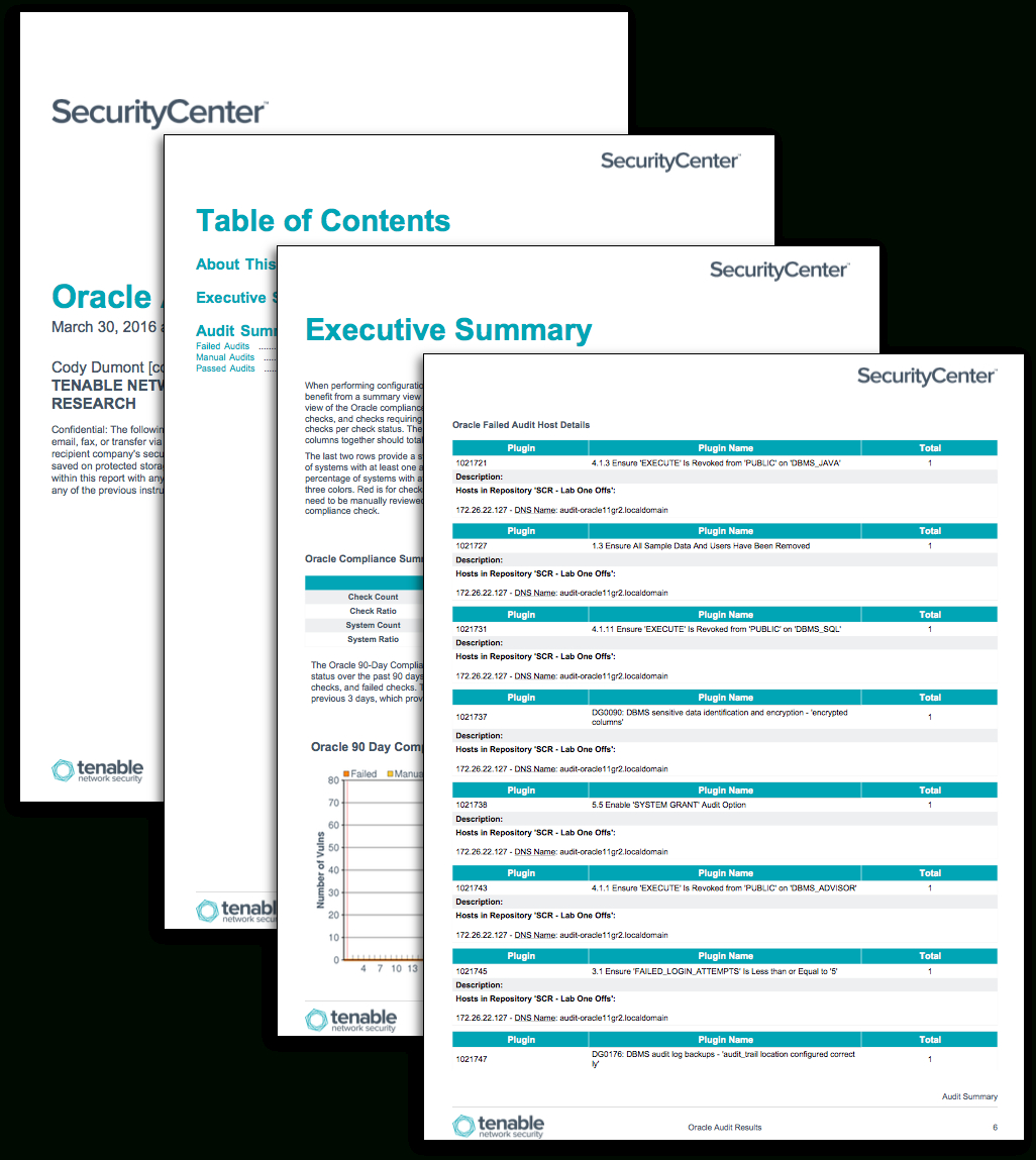 Oracle Audit Results – Sc Report Template | Tenable® Throughout Security Audit Report Template