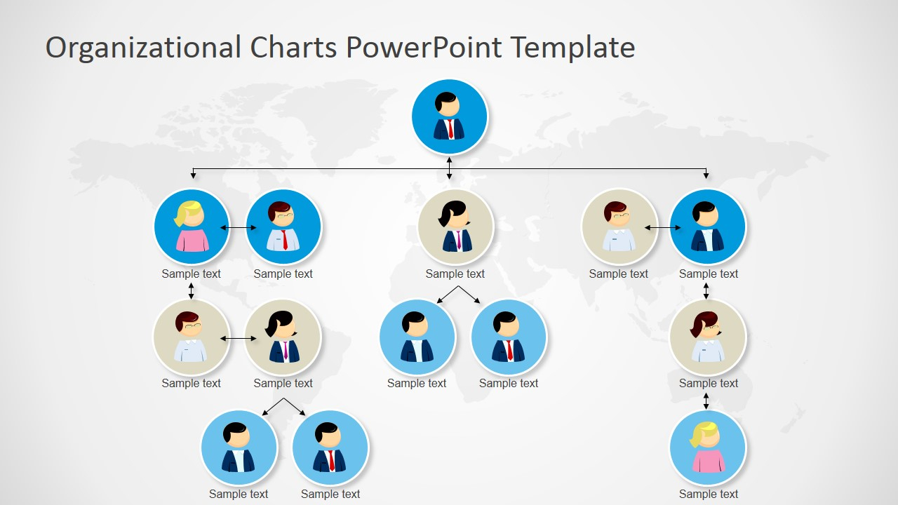 Organizational Charts Powerpoint Template Throughout Microsoft Powerpoint Org Chart Template