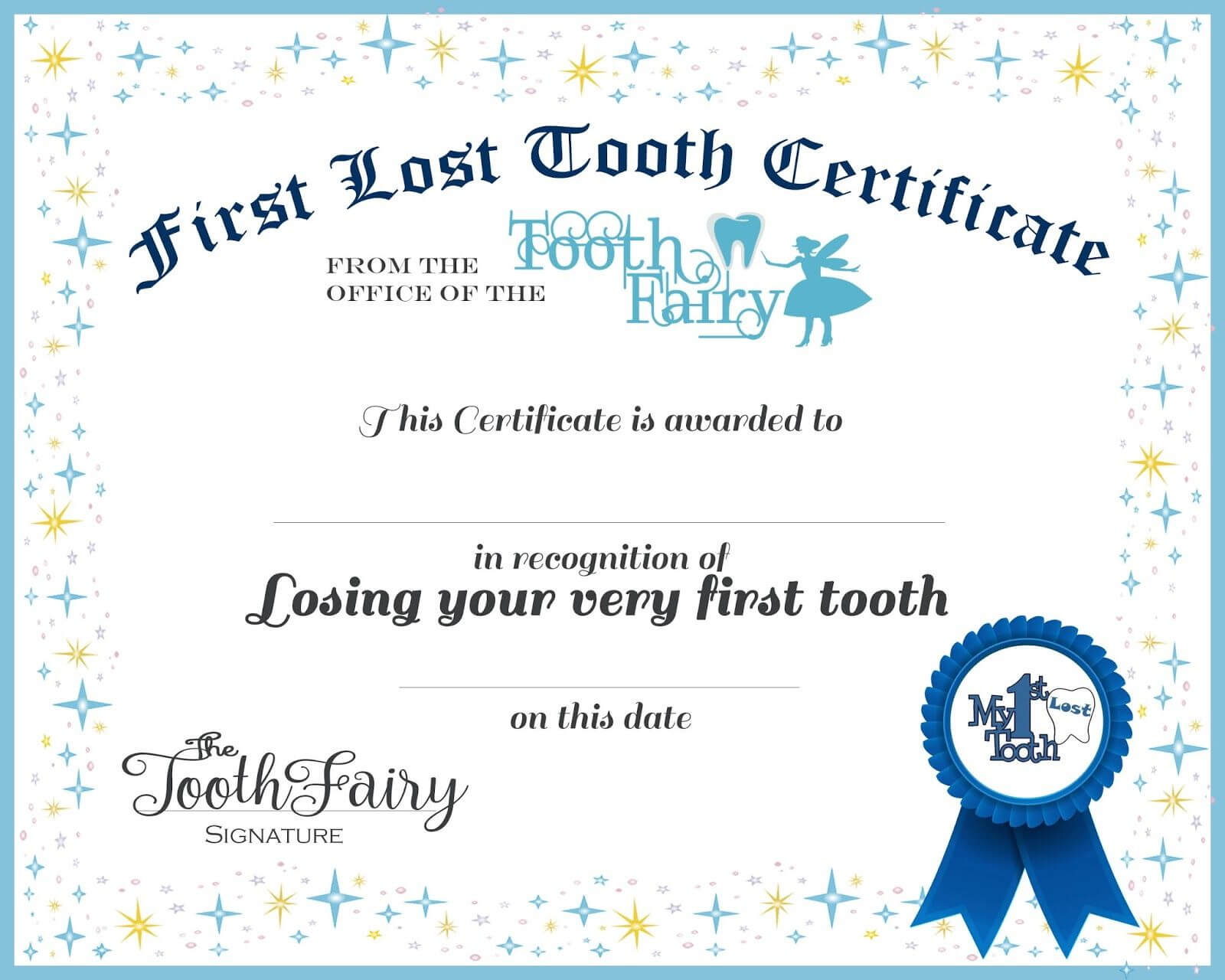 Our Karabella Has Been Wanting To Lose A Tooth For A While Within Tooth Fairy Certificate Template Free