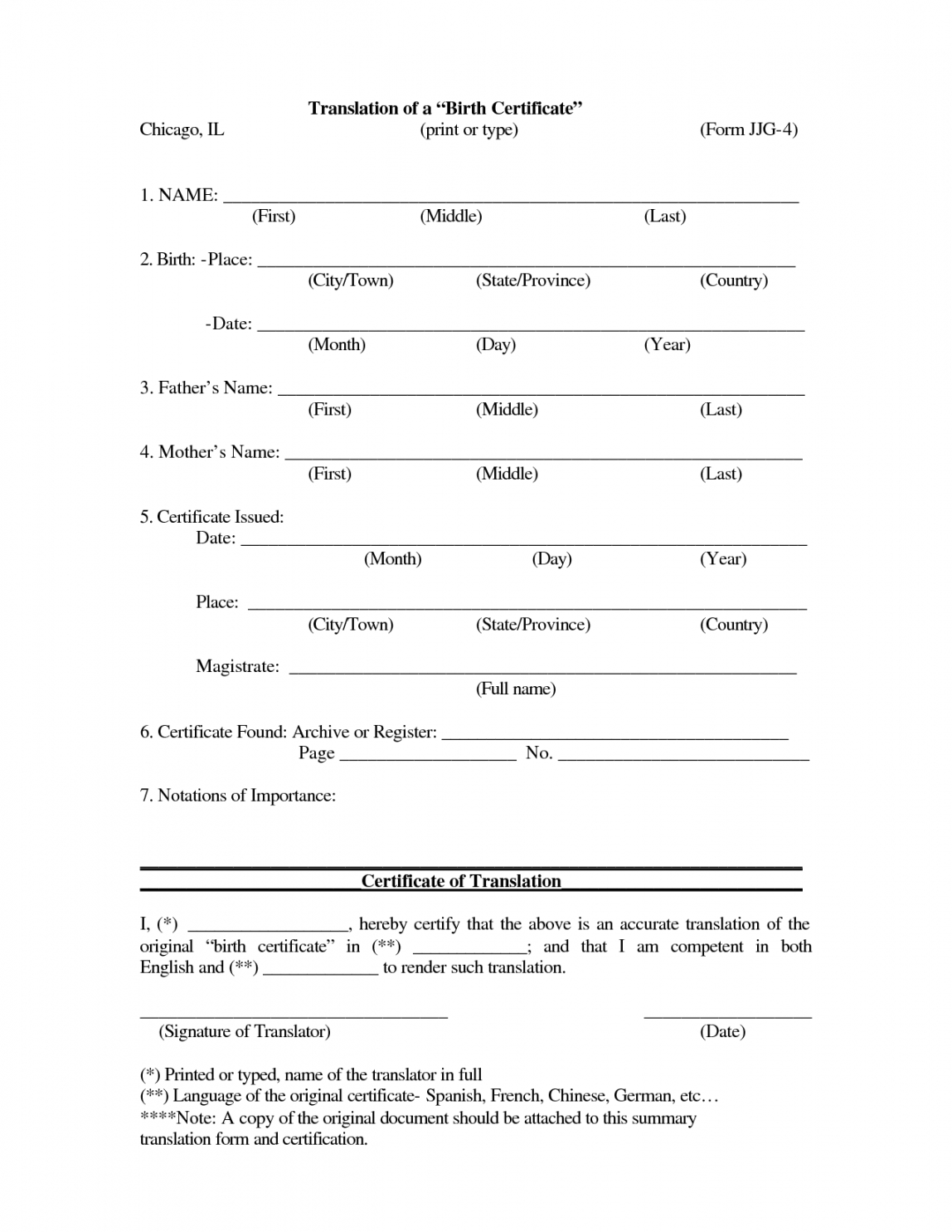 Outstanding Birth Certificate Template Word Ideas Sample Regarding Birth Certificate Translation Template