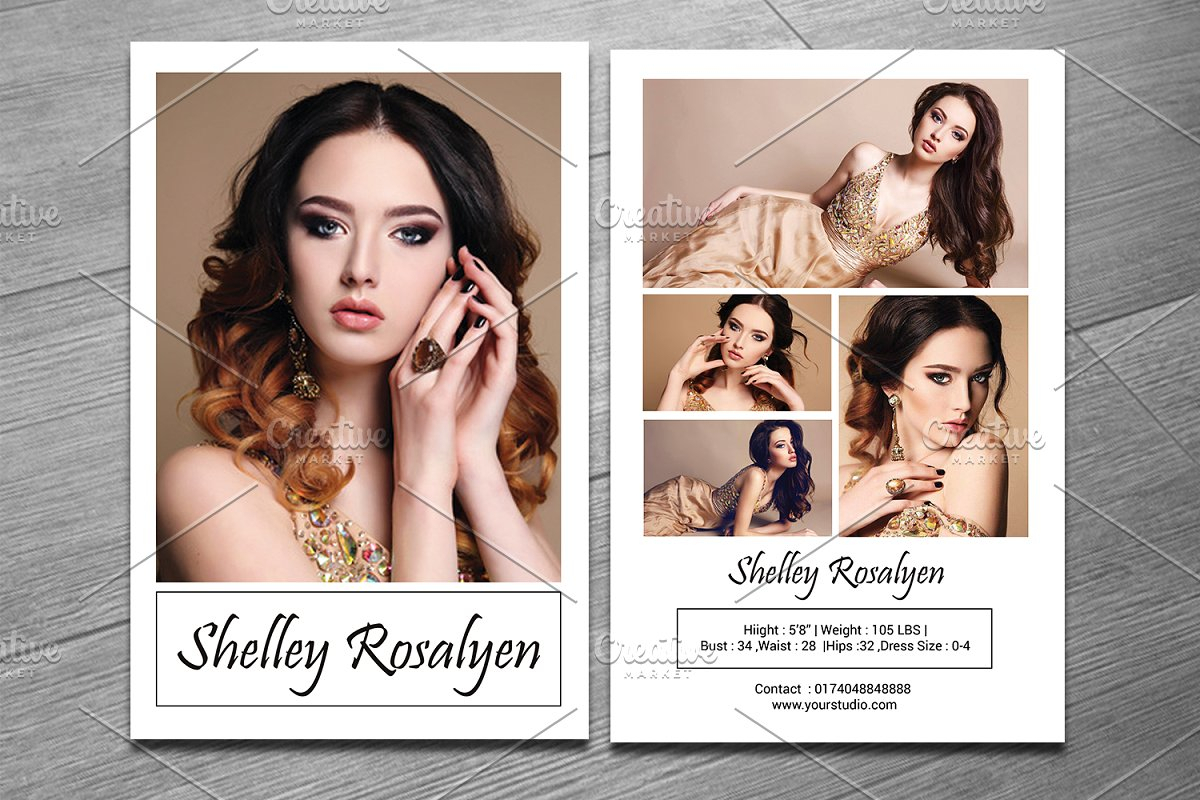 Outstanding Model Comp Card Template Ideas Free Photoshop Pertaining To Download Comp Card Template