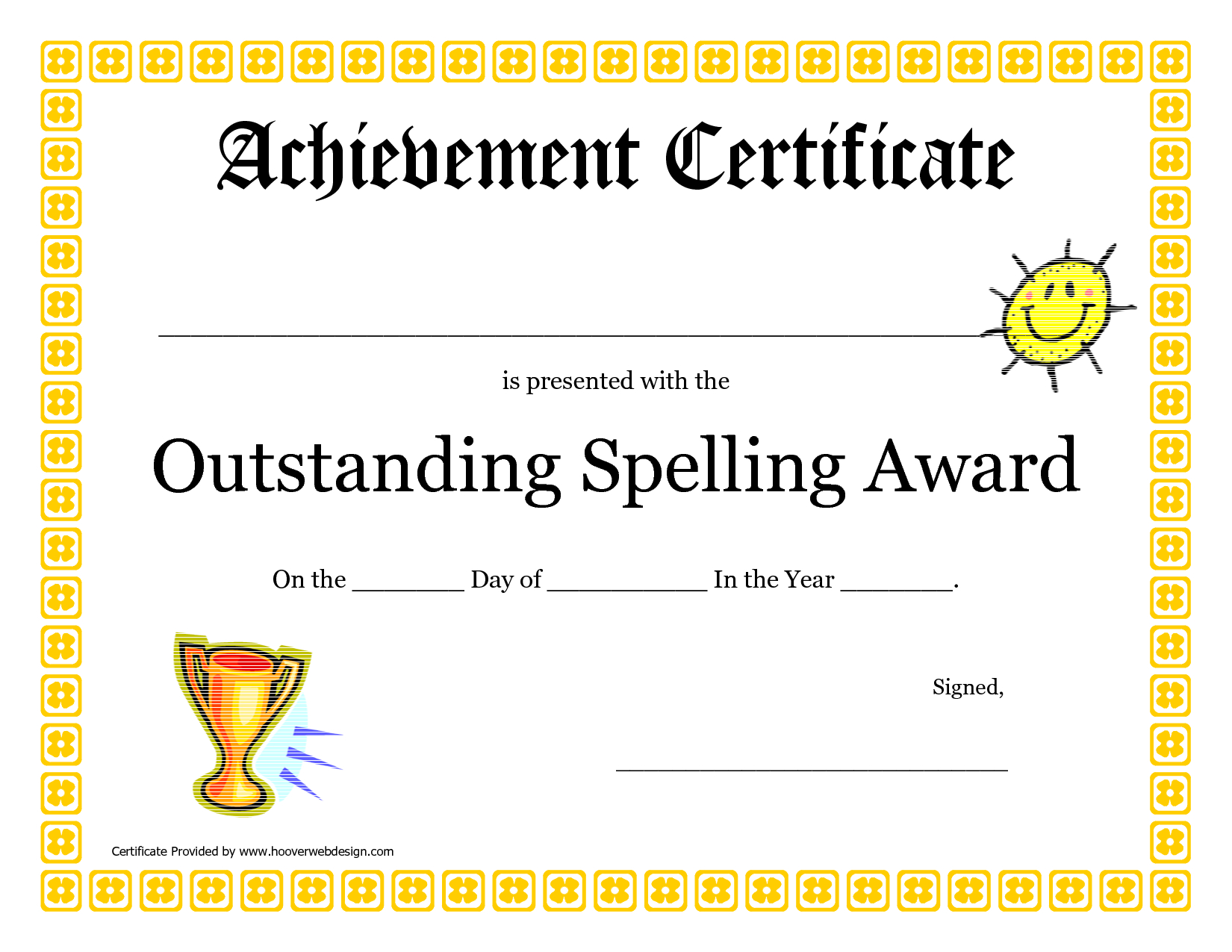 Outstanding Spelling Award Printable Certificate Pdf Picture Inside Classroom Certificates Templates
