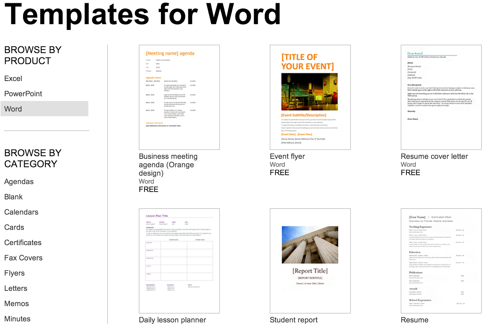 Over 250 Free Microsoft Office Templates & Documents With Google Word Document Templates