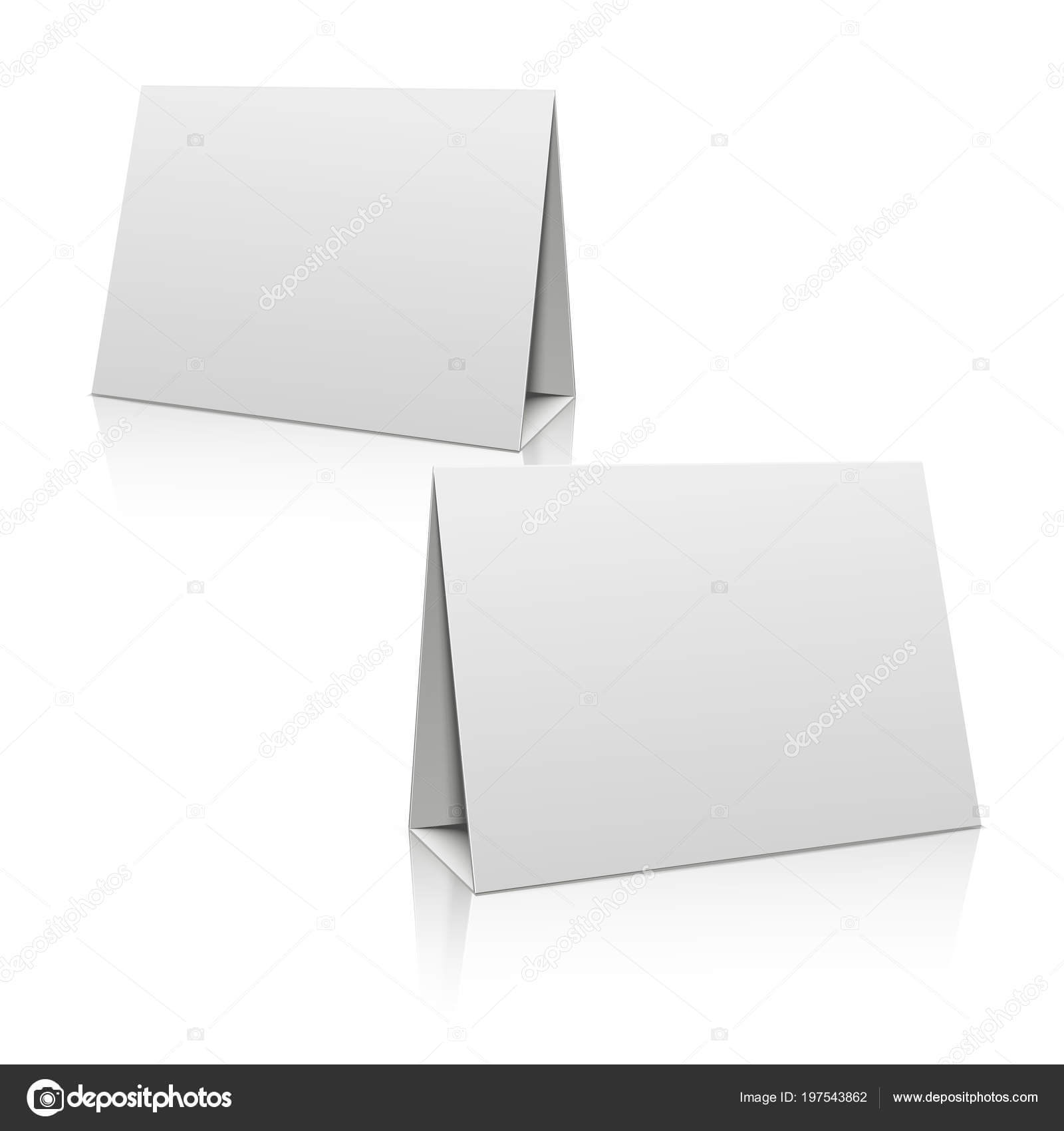 Paper Stand Template | Blank White Paper Stand Table Holder Within Card Stand Template