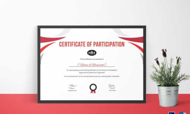 Participation Certificate For Running Template pertaining to Running Certificates Templates Free