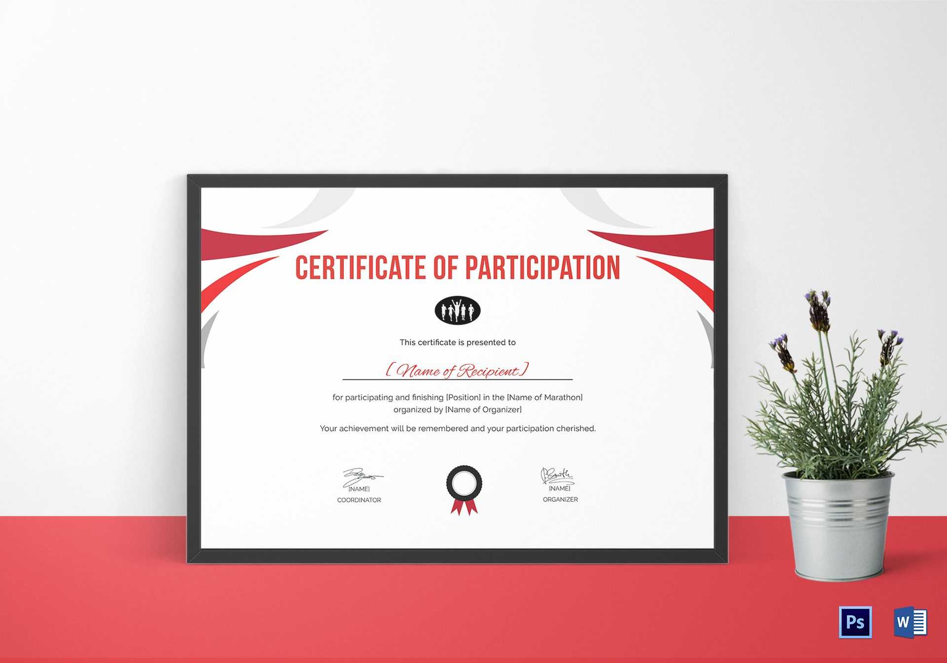 Participation Certificate For Running Template Pertaining To Running Certificates Templates Free