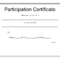 Participation Certificate Template – Free Download For Free Templates For Certificates Of Participation