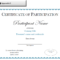 Participation Certificate Template Free Download | Sample Inside Participation Certificate Templates Free Download