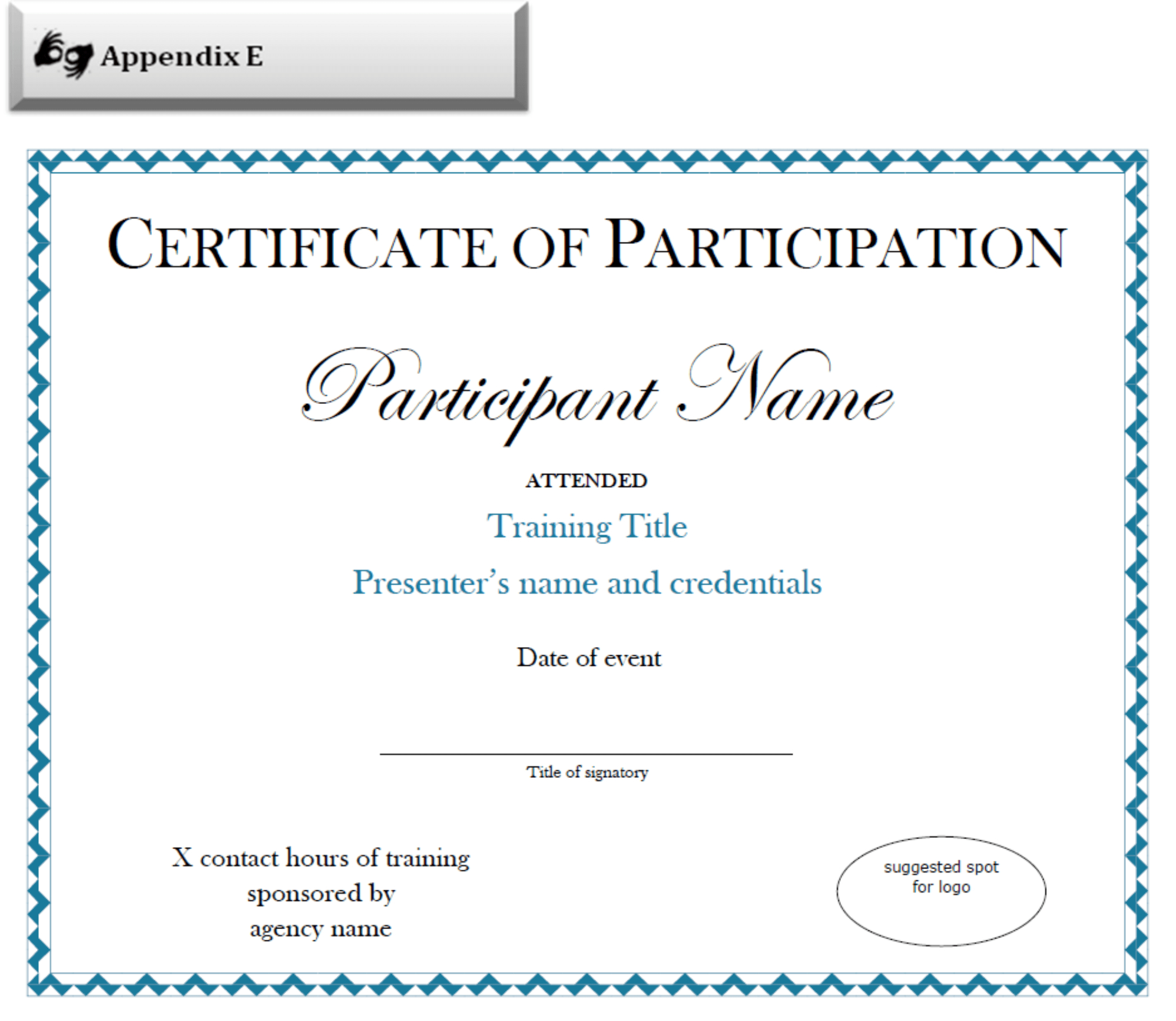 Participation Certificate Template Free Download | Sample Inside Participation Certificate Templates Free Download