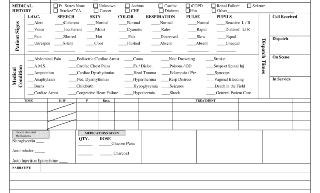 Patient Care Report Template Doc - Fill Online, Printable regarding Patient Care Report Template