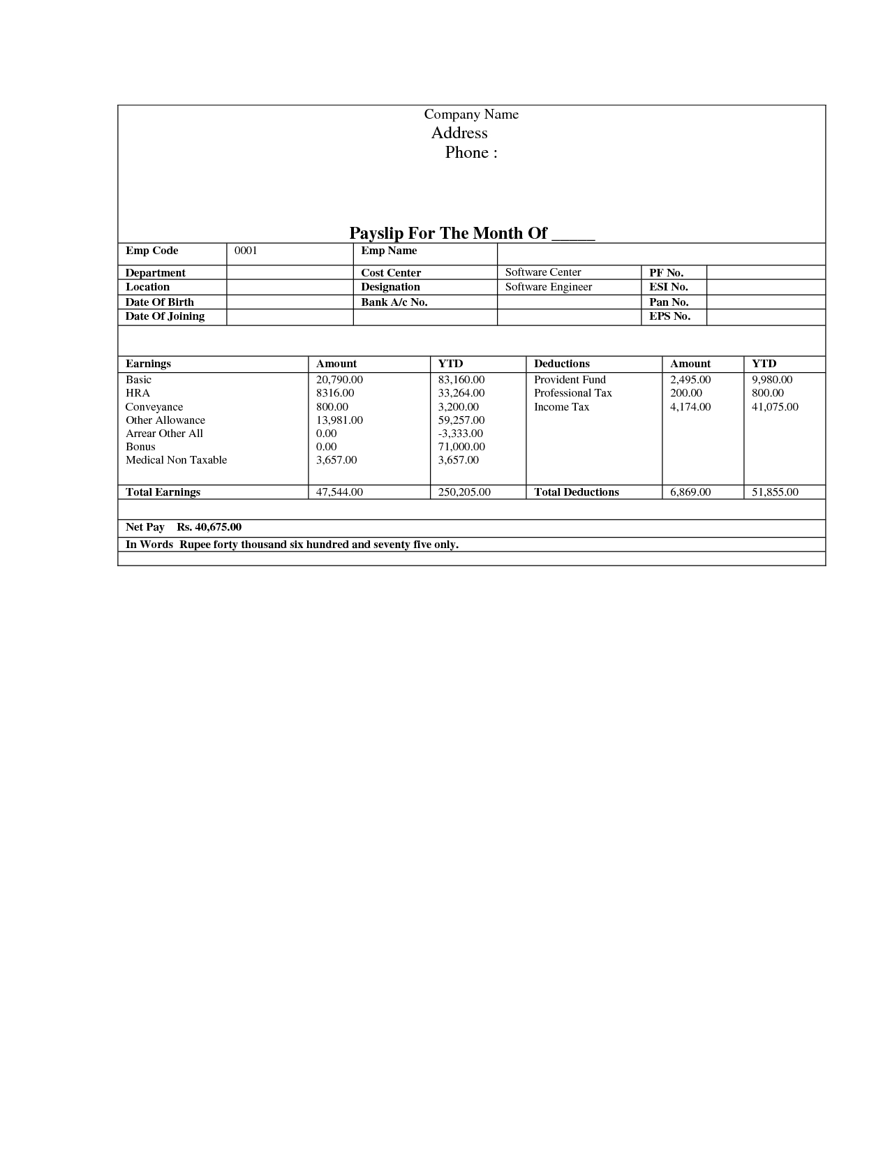 Pay Stub Template | Document Sample | Business Newsletter Inside Pay Stub Template Word Document