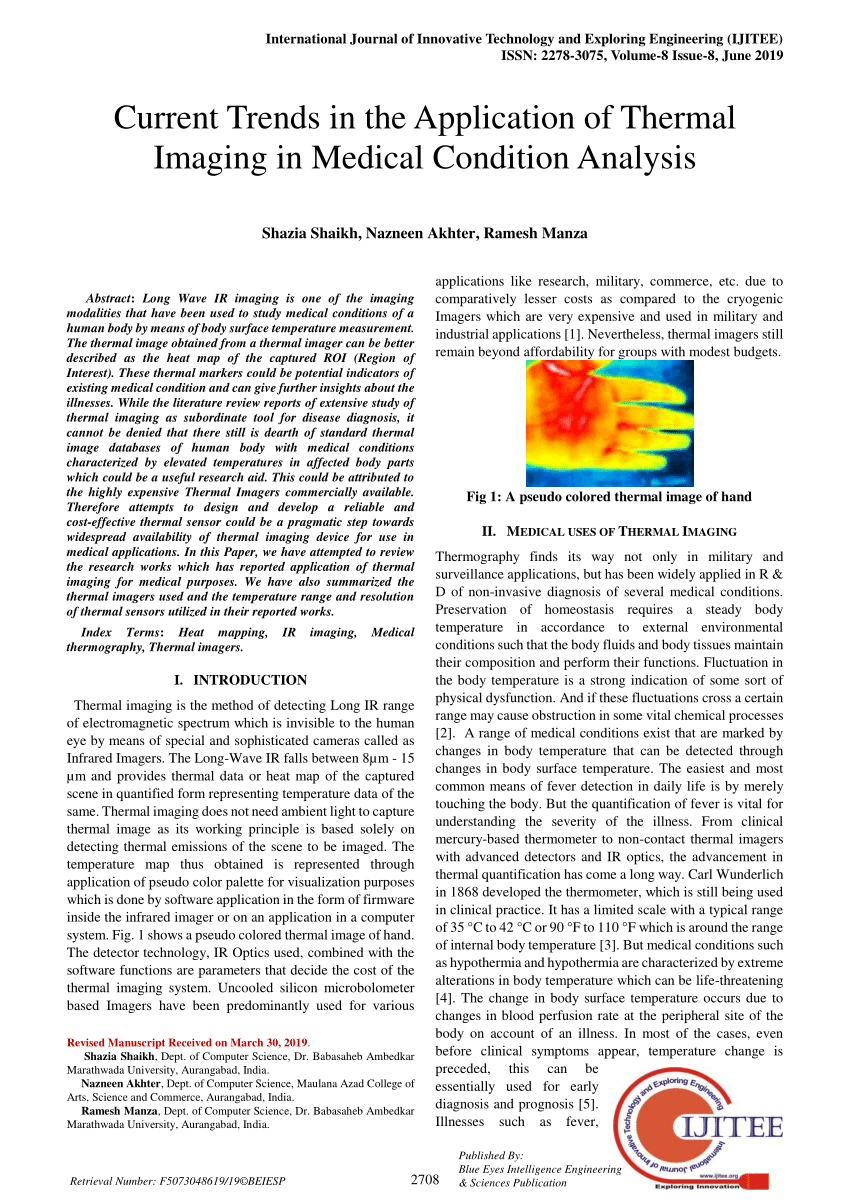 Pdf) Current Trends In The Application Of Thermal Imaging In Inside Thermal Imaging Report Template