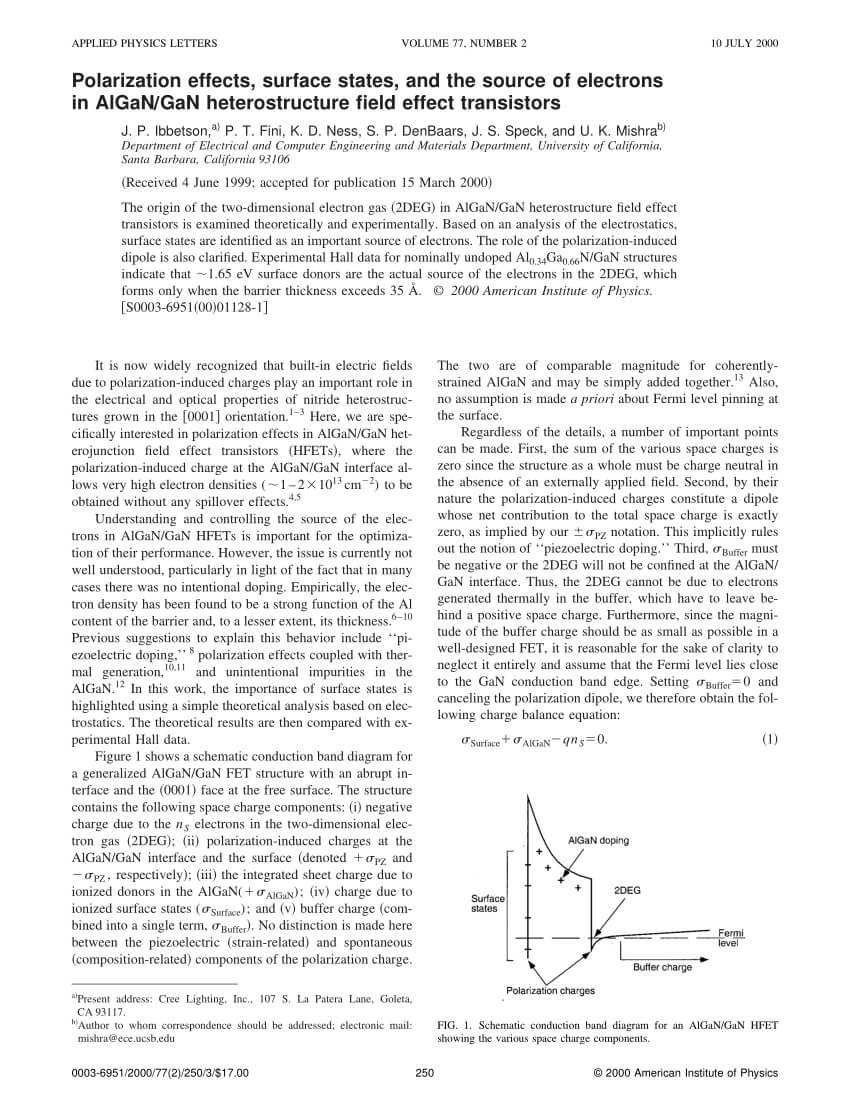 Pdf) Polarization Effects, Surface States, And The Source Of Inside Applied Physics Letters Template Word