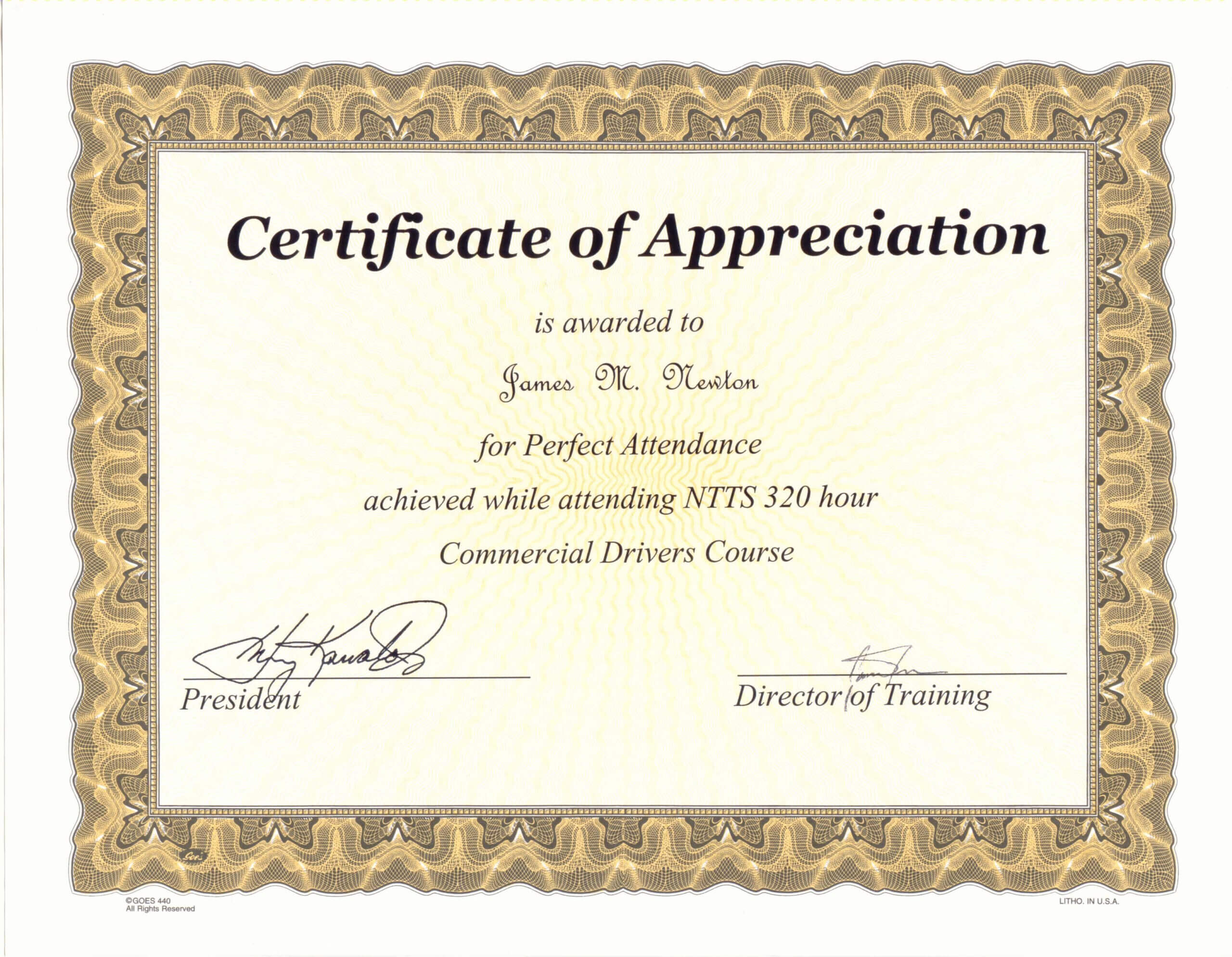Perfect Attendance Award Certificate Template Throughout Life Saving Award Certificate Template
