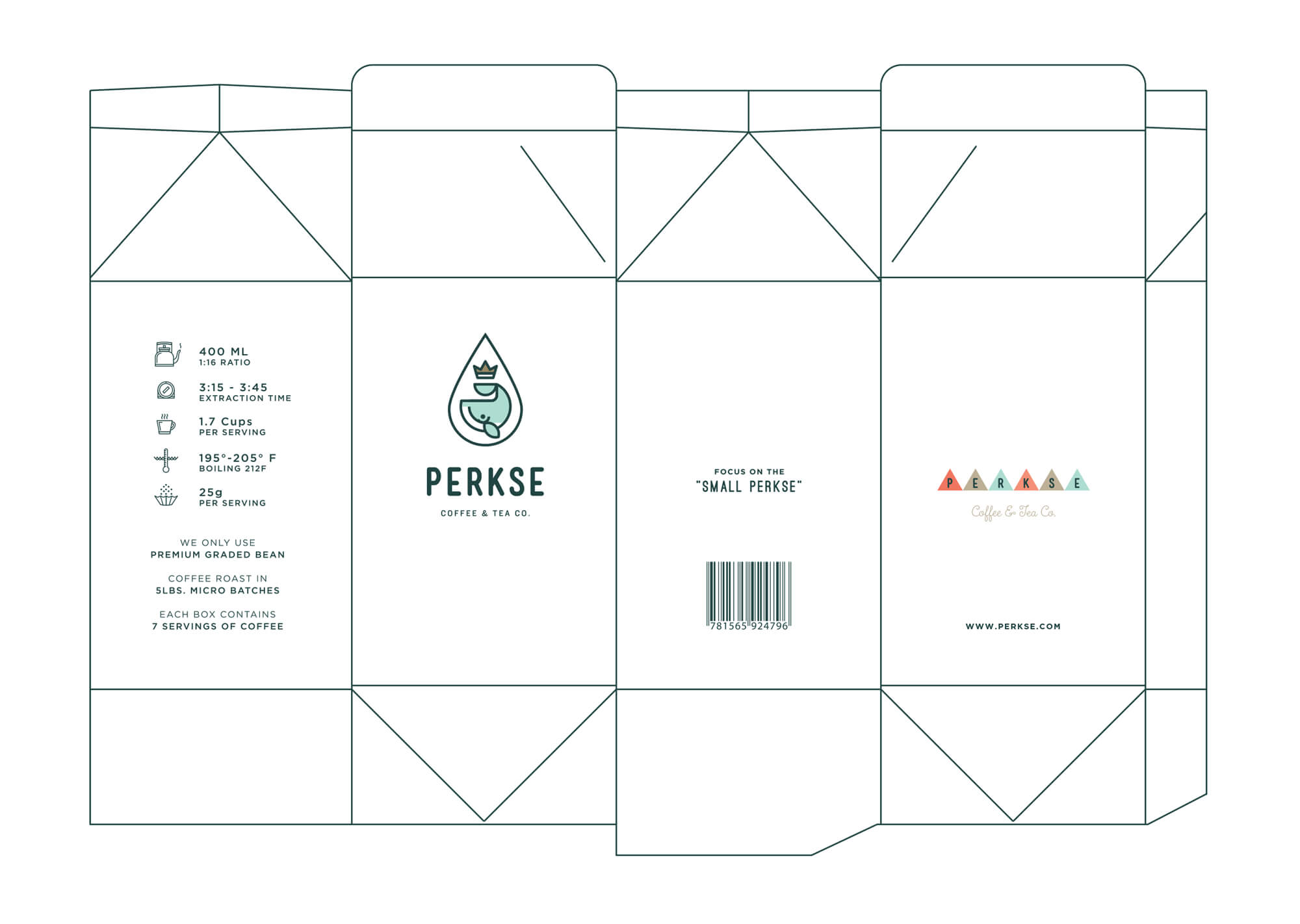 Perkse Coffee Box Template | Packaging Template Design With Card Box Template Generator