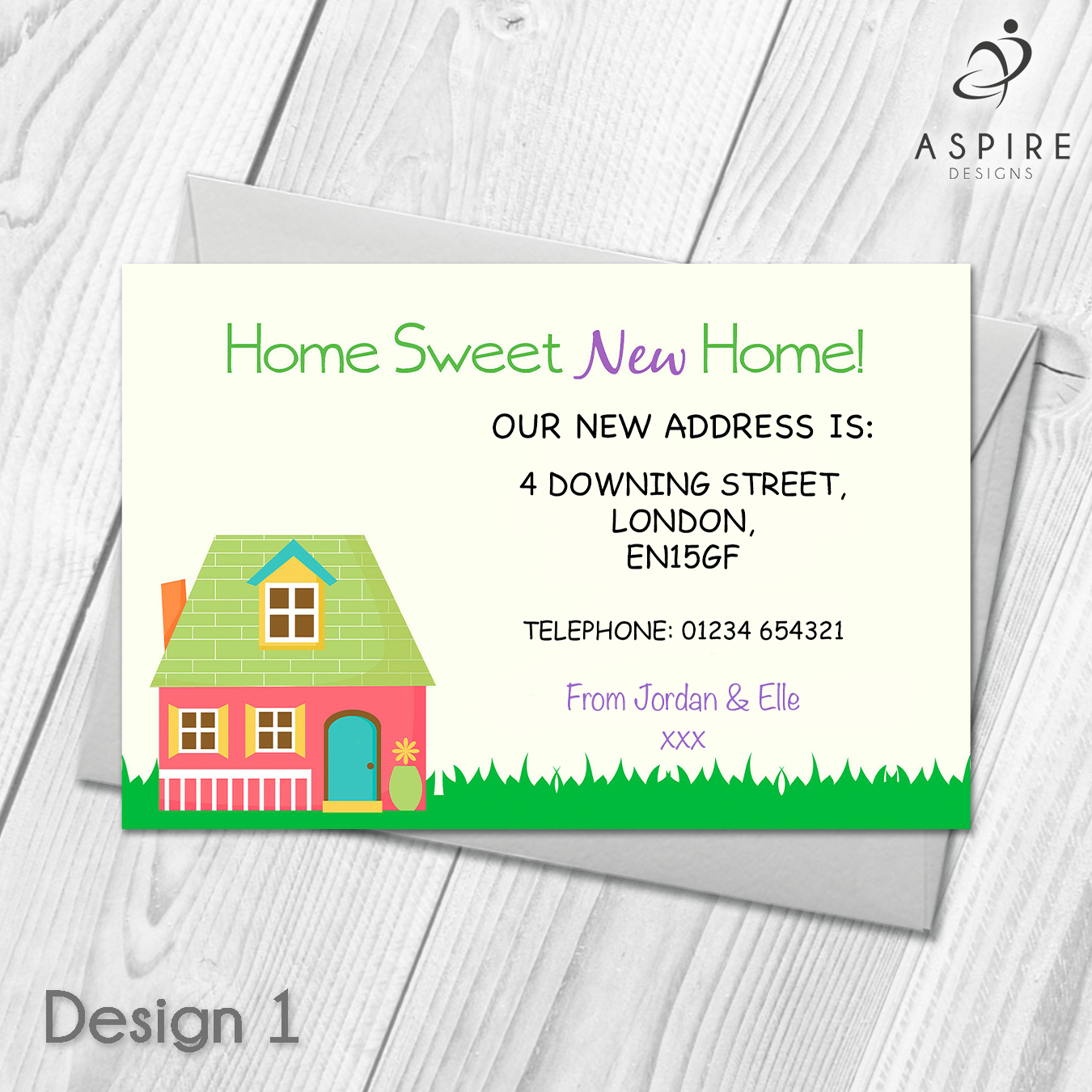 Personalised Home Sweet Home Change Of Address Cards With Free Moving House Cards Templates