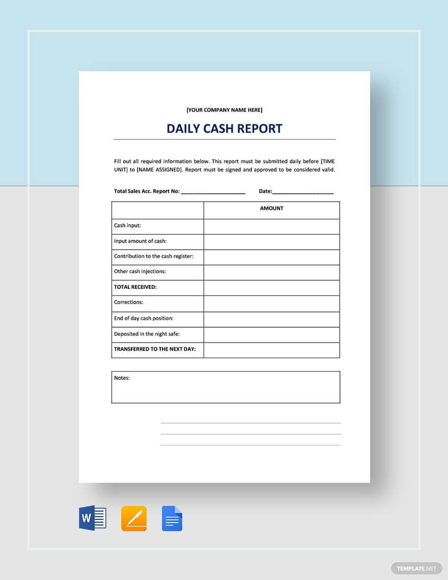 Petty Cash Log End Of Day Register Report Template Templates Inside End Of Day Cash Register Report Template