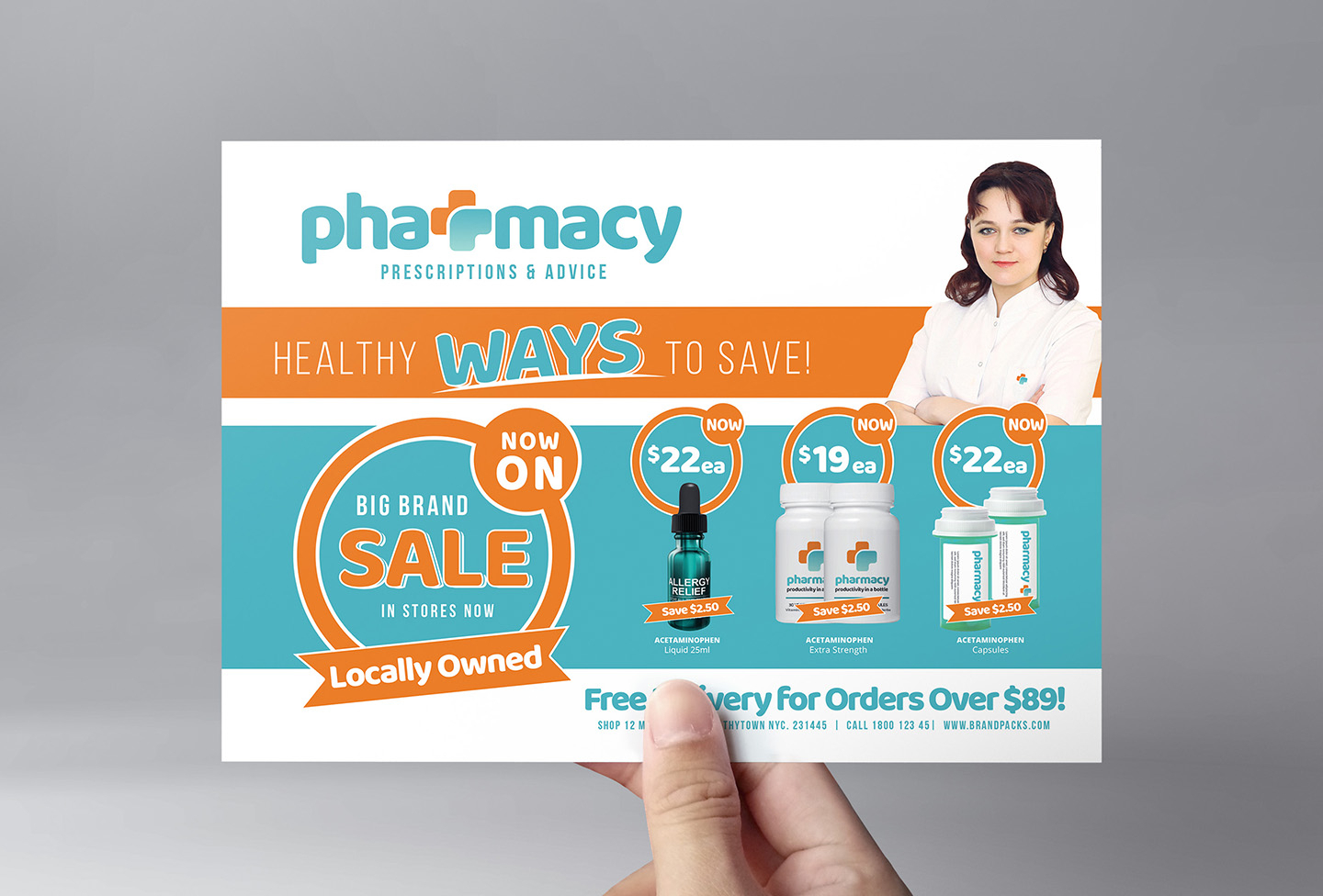 Pharmacy Flyer Template – Psd, Ai & Vector – Brandpacks With Pharmacy Brochure Template Free