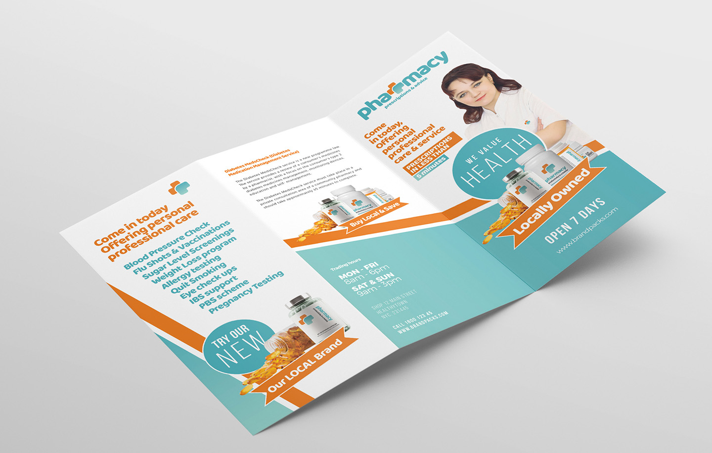 Pharmacy Tri Fold Brochure Template - Psd, Ai & Vector Inside Pharmacy Brochure Template Free