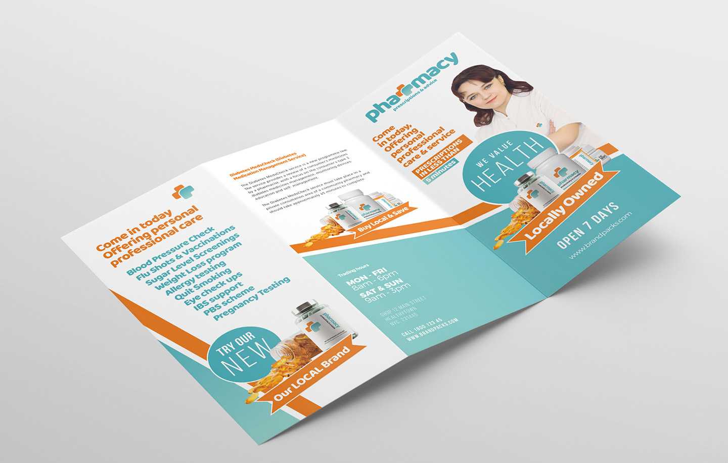 Pharmacy Tri Fold Brochure Template - Psd, Ai & Vector Inside Pharmacy Brochure Template Free