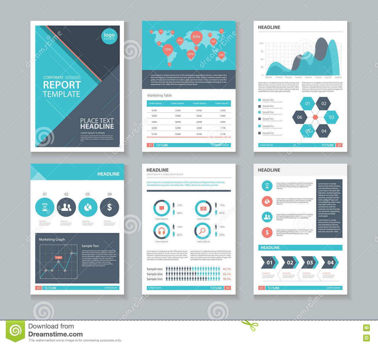 Photo About Page Layout Design Template, For Brochure Flyer Pertaining To Illustrator Report Templates