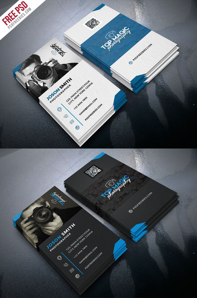 Photographer Business Card Psd Bundle | Free Business Card Within Photography Business Card Template Photoshop