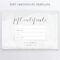 Photography Gift Certificate Template – Psd 4X6 – Editable With Regard To Gift Certificate Template Photoshop
