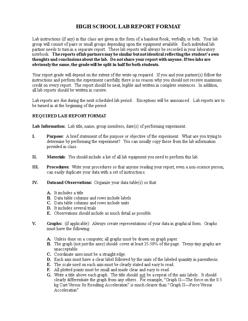 Physics Lab Report Format | Templates At Regarding Physics Lab Report Template