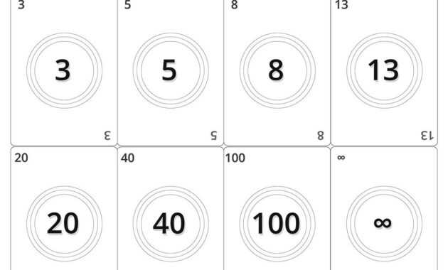 Picture: Agile Planning Poker Cards. Black And White Print with regard to Planning Poker Cards Template