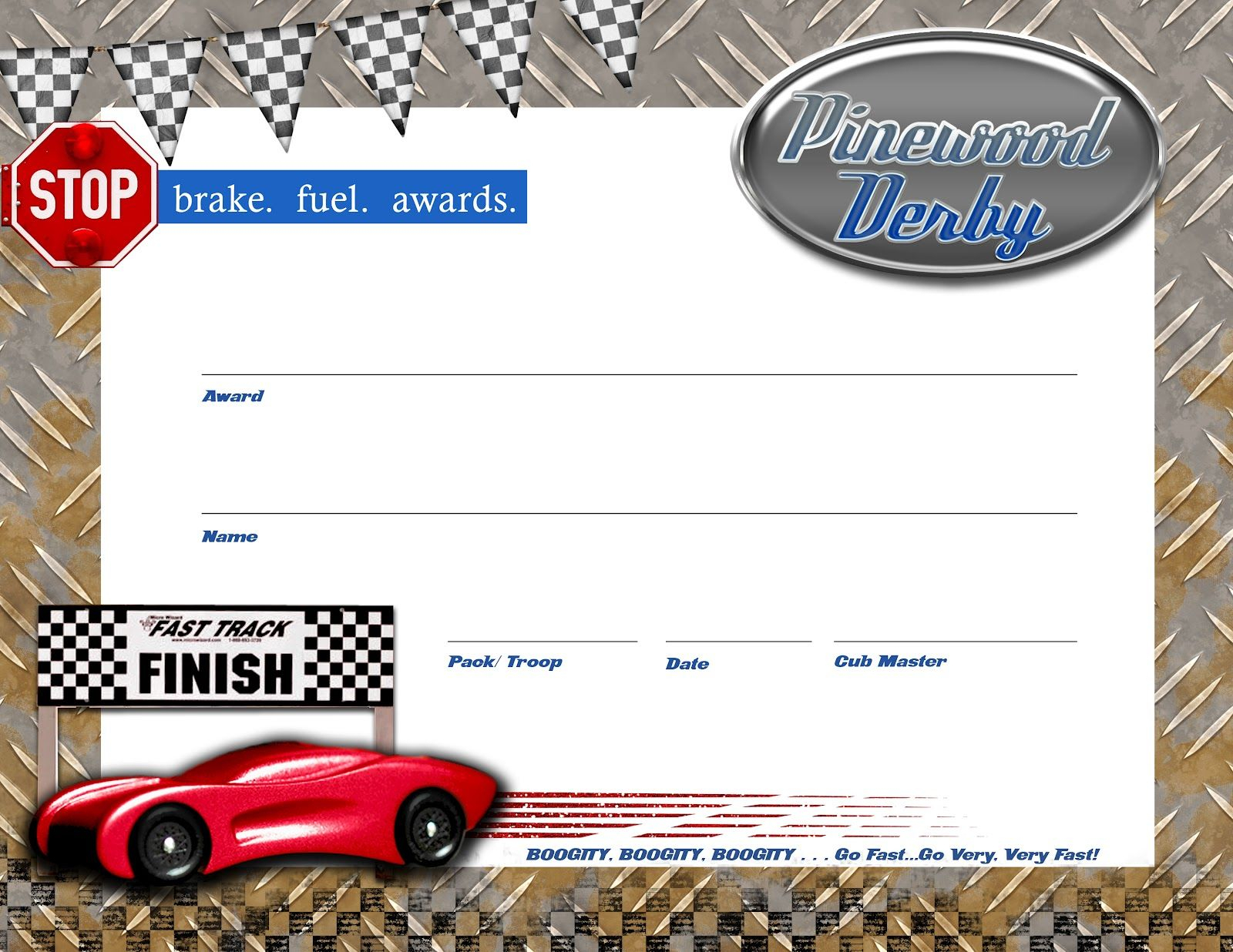 Pin On Birthday Throughout Pinewood Derby Certificate Template
