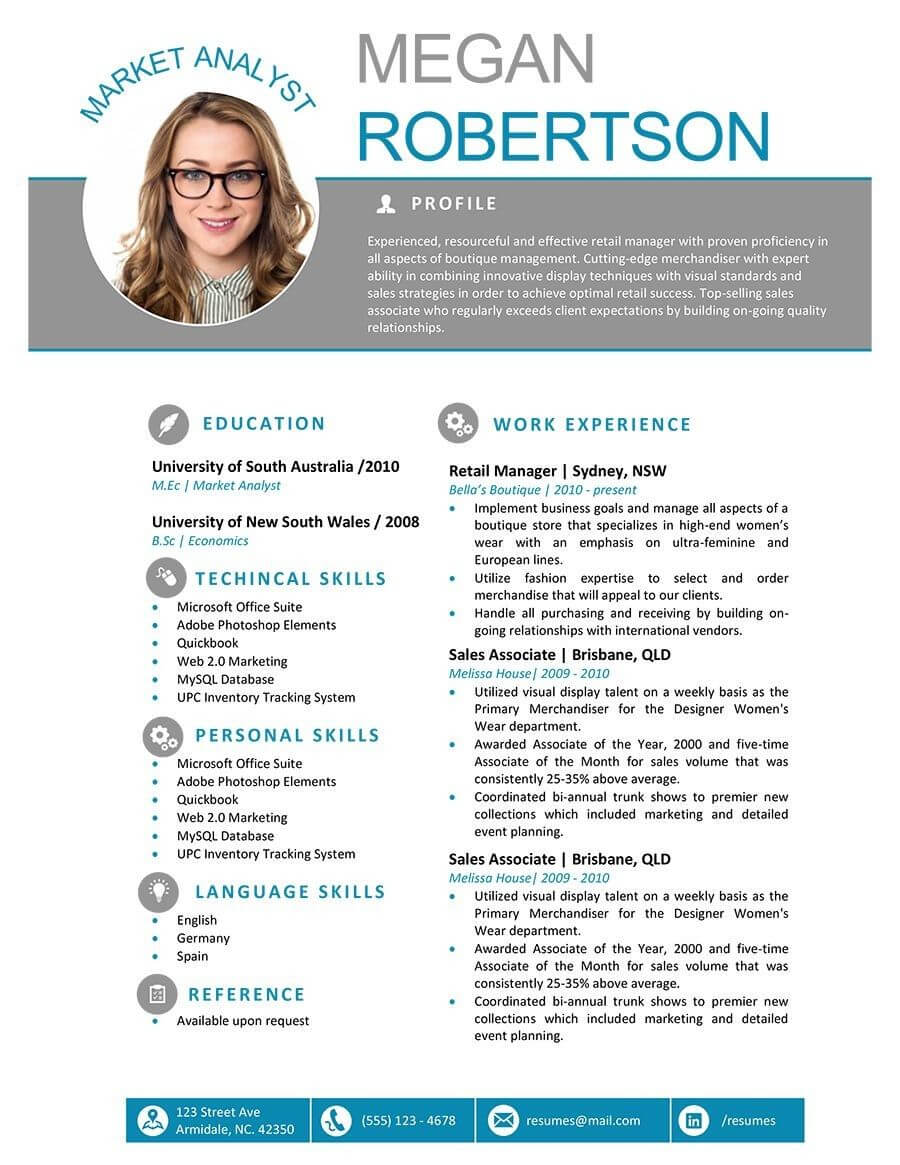 Pin On Cv Template Pertaining To Microsoft Word Resume Template Free