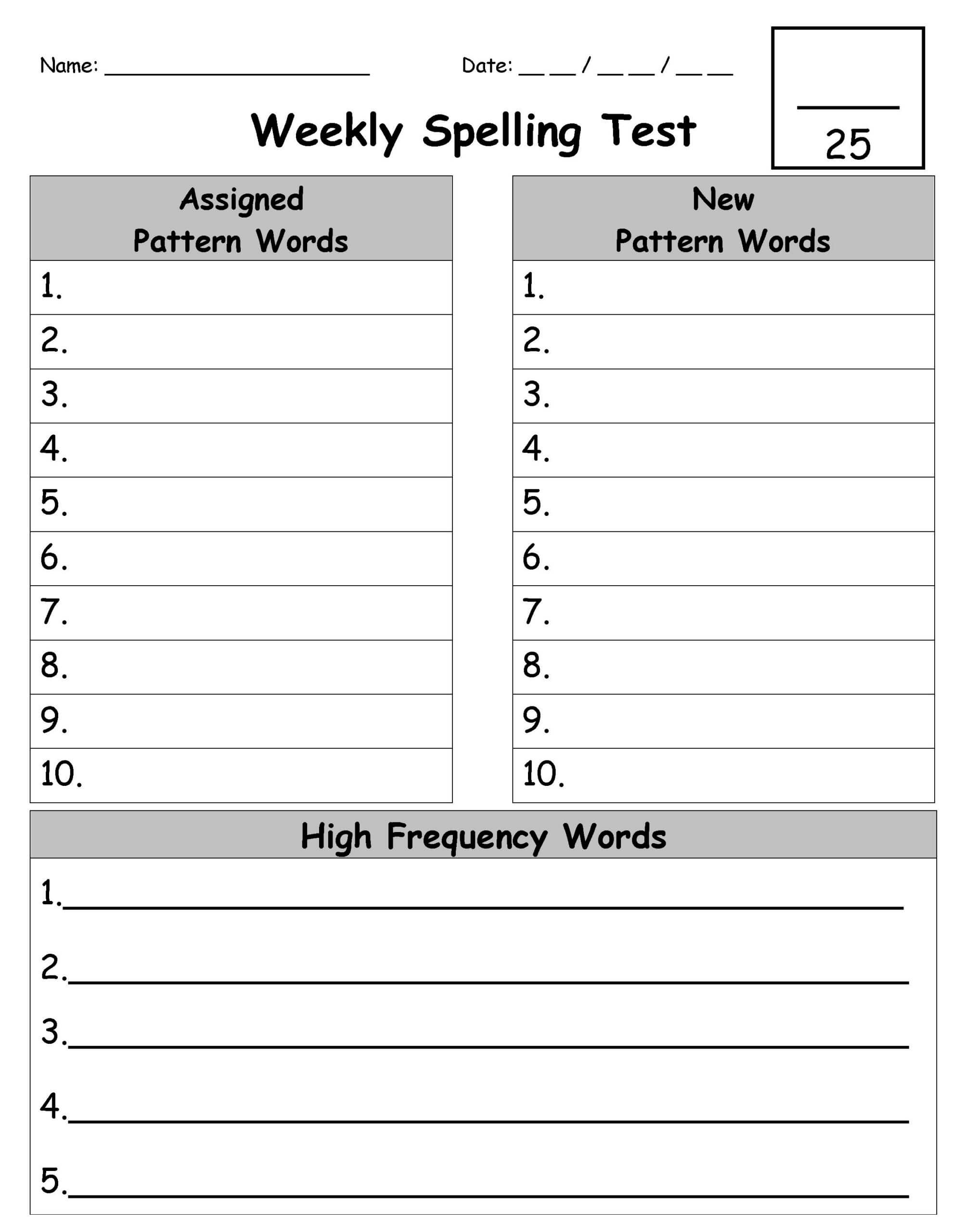 Pin On Edudeas: Spelling Pertaining To Test Template For Word
