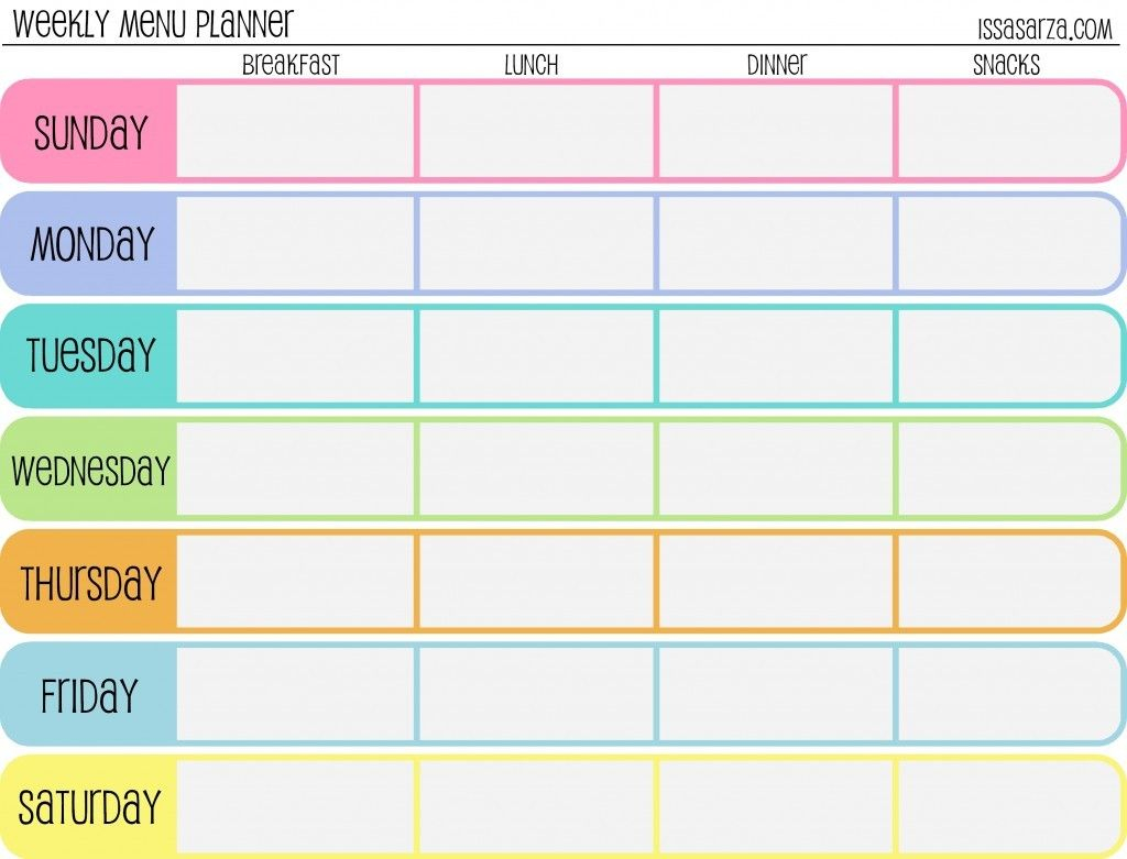 Pin On Tidy Up! For Meal Plan Template Word