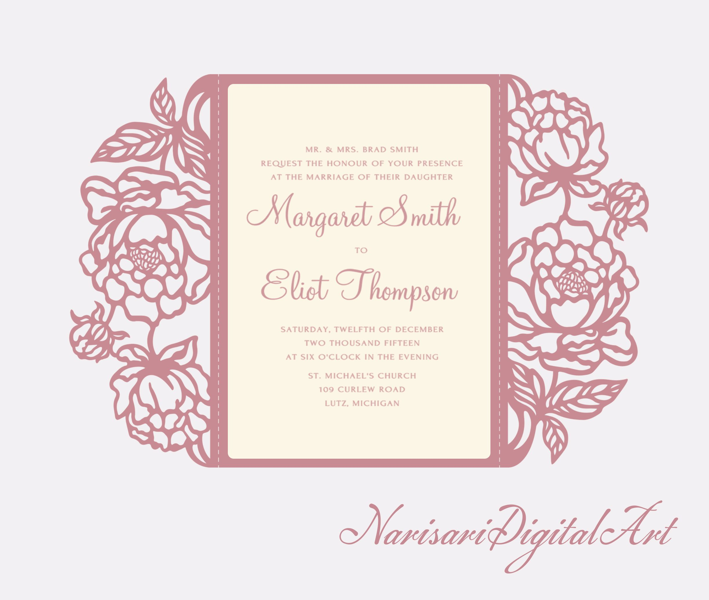 Pin On Wedding Favors Inside Silhouette Cameo Card Templates