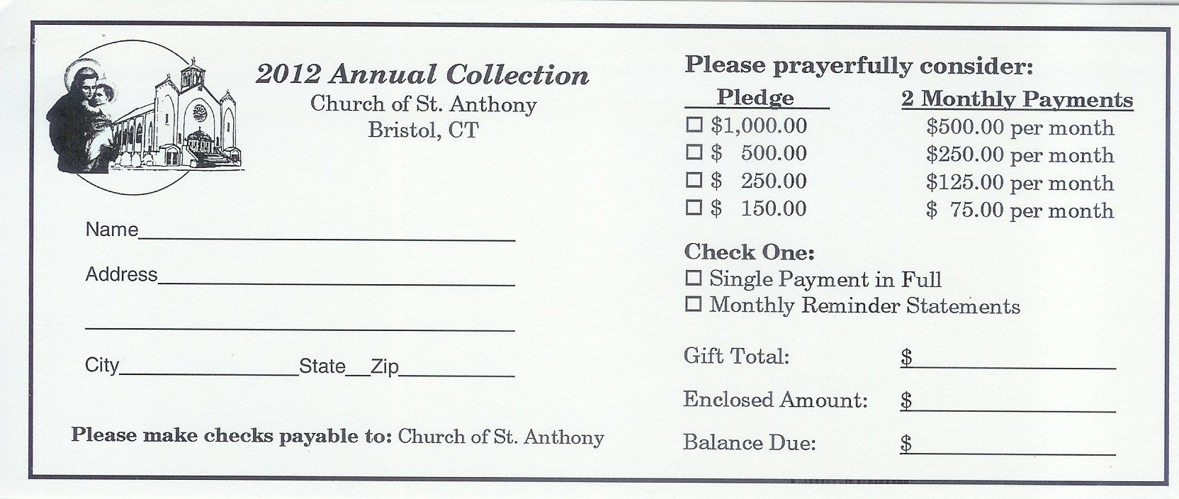 Pinandrew Martin On Pledge Cards | Card Templates Intended For Church Pledge Card Template