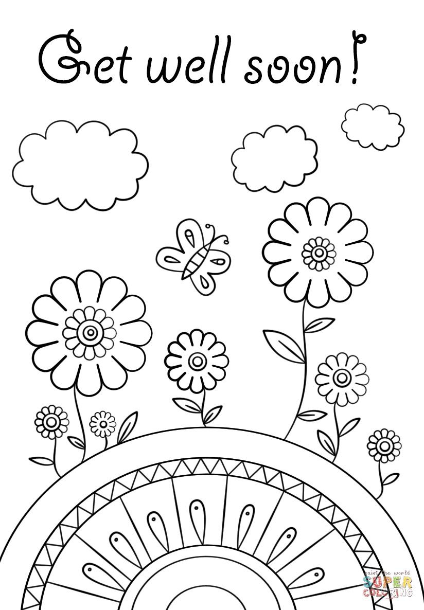 Pinangga Ga On Coloring | Free Printable Coloring Pages With Regard To Get Well Soon Card Template